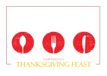 Silverware Silhouette Thanksgiving Invitation
