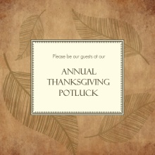 Leaf Impressions Thanksgiving Invitation