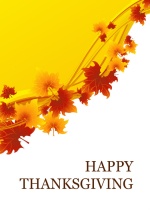 Swooshing Falling LeavesThanksgiving Invitation