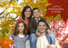 Simple Fall Leaves Thanksgiving Photo Card