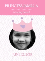 Princess Trifold with Photo Girls Birthday Party Invitation