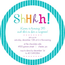 Colorful Shhh Surprise Birthday Invitation
