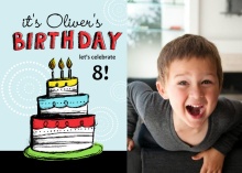 Hand Drawn Cake Birthday Party Invitation