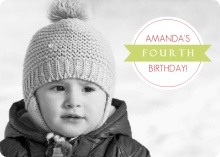 Sweet and Simple Kids Holiday Birthday Invitation