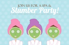 Spa and Slumber Girls Birthday Invitation