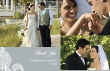 White Lace Wedding  Wedding Thank You Card