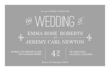 Gray Whimsical  Wedding Invitation