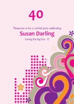 Bubbly Celebration for 40th Birthday Invitation