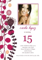 Sweet Fifteenth Birthday Party Invitation