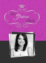 Fabulous Pink and Gray Tri Fold Quinceanera  Invitation