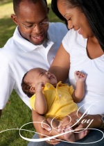 Red and White Swirl Holiday Photo Card