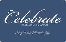 Simple Blue Holiday Party Invitation