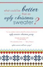 Ugliest Christmas Sweater Holiday Party Invitation