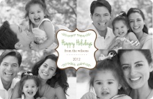 Four Photo Chic Holiday Photo Card