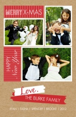 Modern Kraft Christmas Photo Card