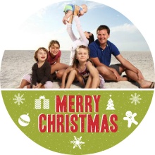 Sparkling Festive Icons Xmas Photo Card