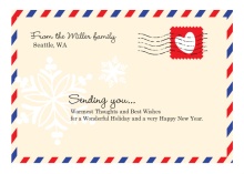 Postal Envelope Happy Holidays Card