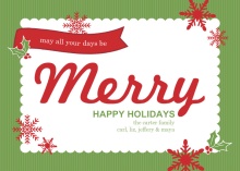 Red Snowflake Christmas Card