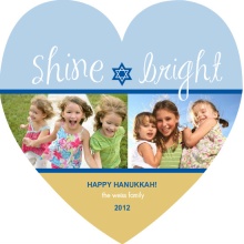 Blue Star of David Hanukkah Card