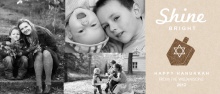 Brown Kraft Hanukkah Photo Card
