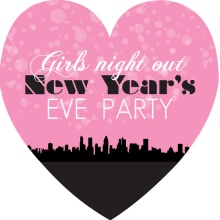 Pink Girls Night Out New Years Party Invite