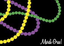 Colorful Mardi Gras Beads