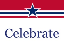 Red white and blue Labor Day Invitation