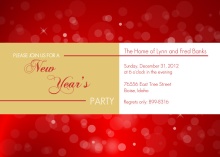 Red and Gold New Years Party Invitation