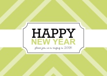 Green Chevrons New Years Party Invitation