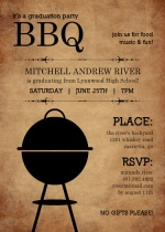 Rustic Backyard BBQ Graduation Invite
