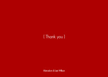 Simple Red Thank You Card