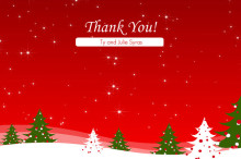 Snowy Trees Thank You Card
