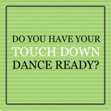 Green Touch Down Dance Football Party Invitation