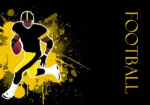 Black and Yellow Football Party Invitation