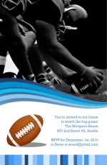 Field Action Football Party Invitation