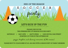 Cones and Flags  Soccer Party Invitation