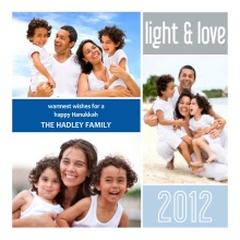 Colorful Photo Collage Hanukkah Card
