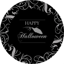 White Feather Halloween Party Invitation