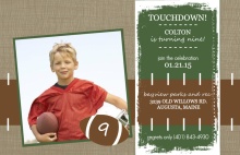 Football Yard Line Birthday Party Invitation