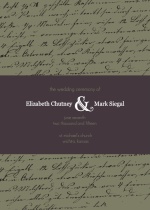 Plum and Sage Script  Wedding Program