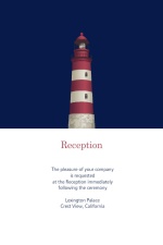 Cape Cod Lighthouse Themed  Wedding Enclosure Card