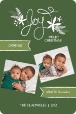 Green Chalkboard Christmas Photo Card