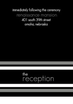 Modern Stripe  Reception Card