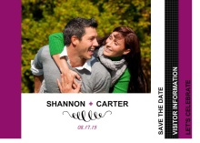 Purple and Black Save the Date Announcement