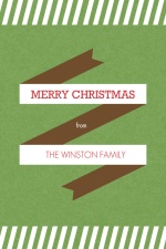 Christmas Ribbon Christmas Card