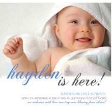 Sweet Simple Photo Boy Birth Announcement