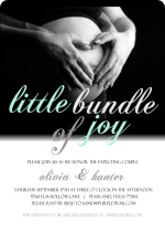 Baby Bump Photo Baby Gender Neutral Shower Invitation