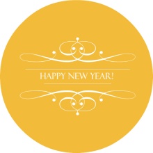 Yellow Formal New Years Party Invitation