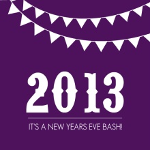 Bold Purple New Years Party Invitation