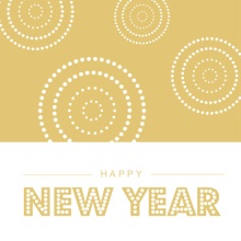 Gold Dots New Years Card